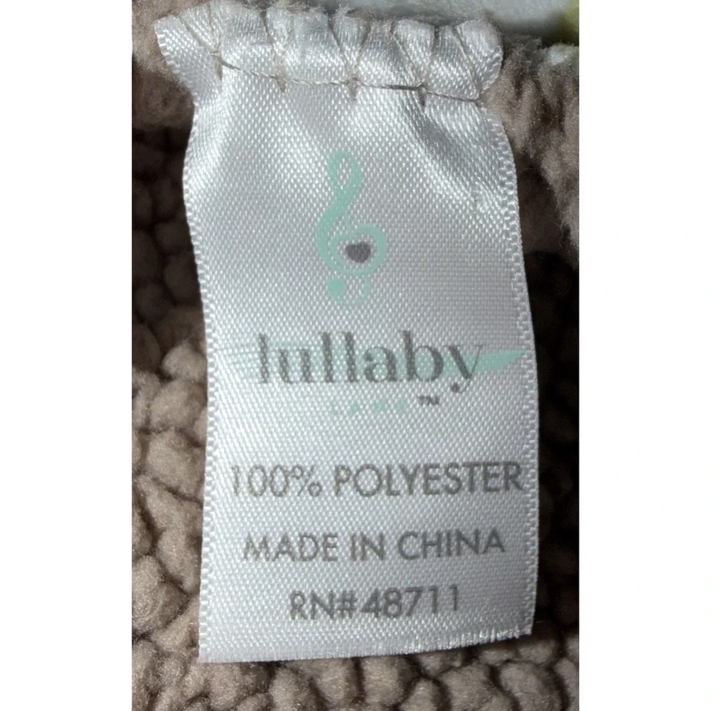 Lullaby Lane Tan‎ Sherpa Dinosaur Baby Blanket Brown Sherpa